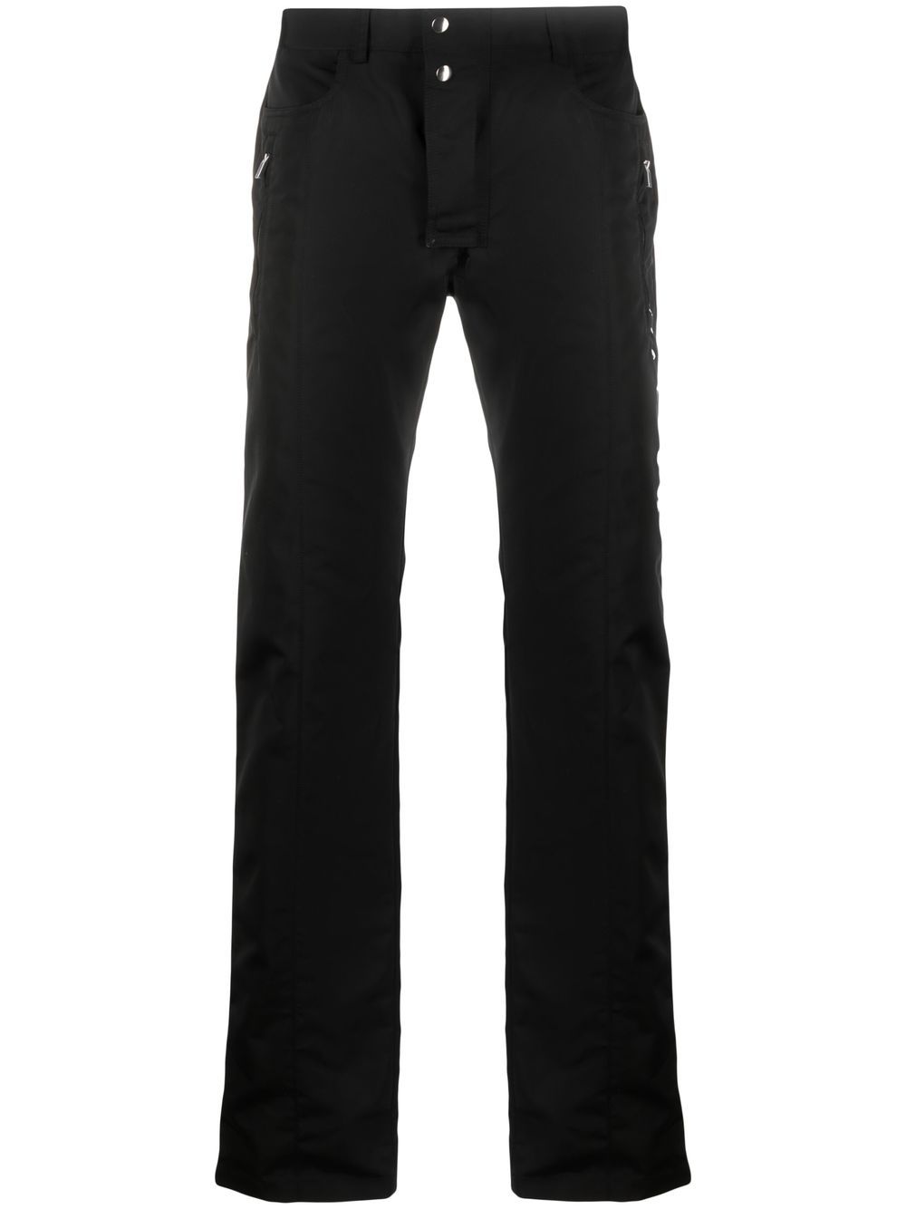 Logo-print straight-leg trousers - Black