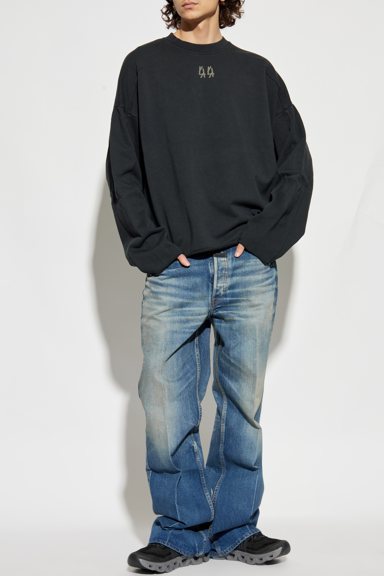 Sweatshirt With Logo, Men's, Grey