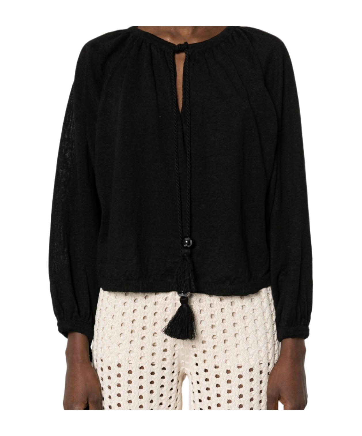 Max Mara Drawstring Long-Sleeved Top