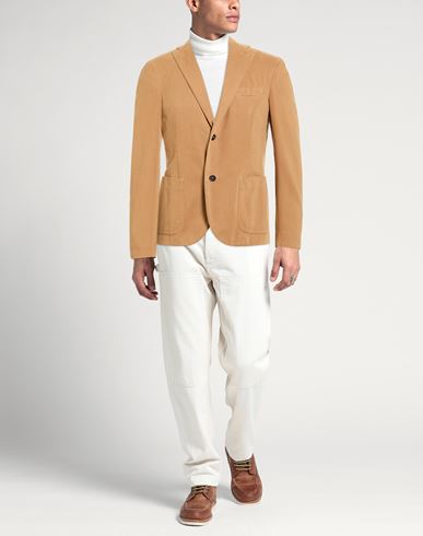 Man Blazer Sand Size 38 Cotton, Cashmere