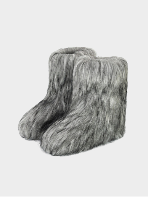 London Burrow Fur High Boots FL2525