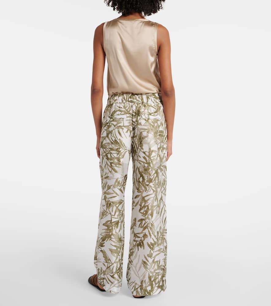 Silk wide-leg pants