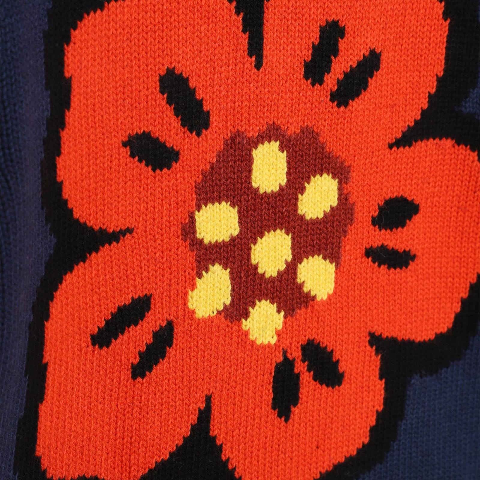 Intarsia-knit cotton-wool sweatshirt - Blue