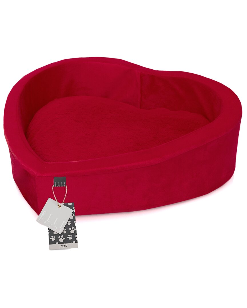 Elle Décor Heart-Shaped Orthopedic Pet Bed