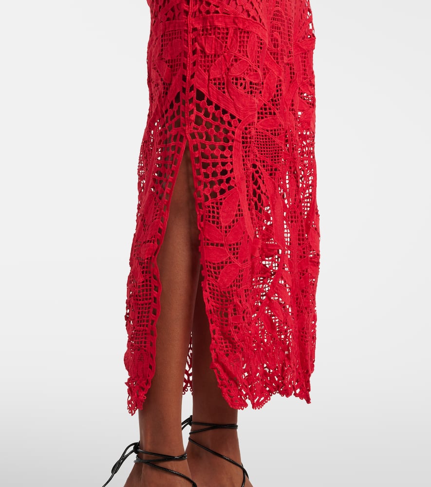 Nature guipure lace maxi dress