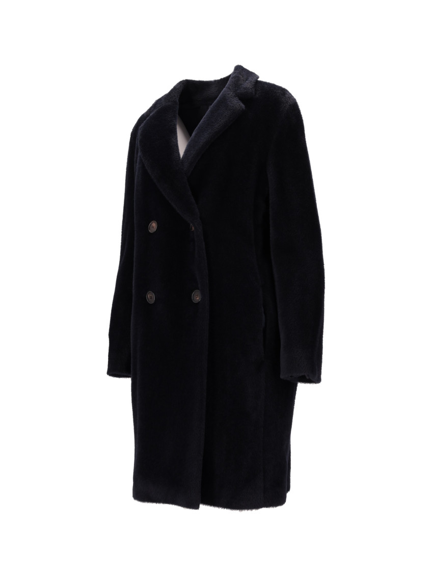 Dark Blue Wool Coat