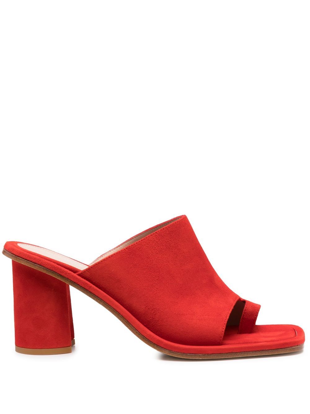 Gwen 85mm suede mules - Red