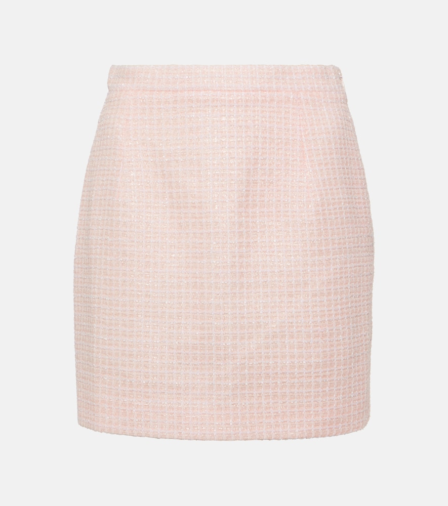 Bouclé tweed miniskirt