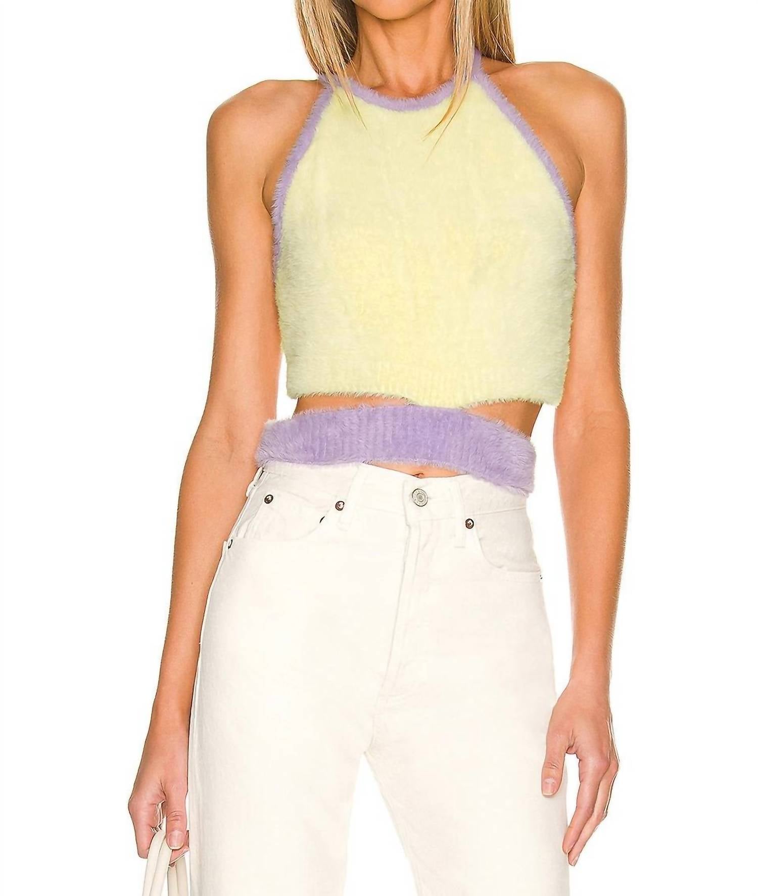 Maureen Crop Top In Yellow