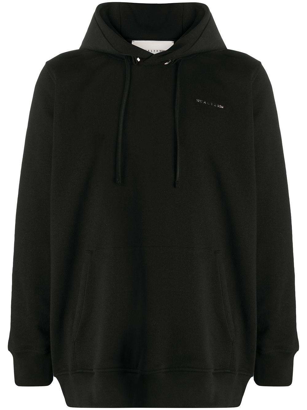 Oversized logo print hoodie - Black