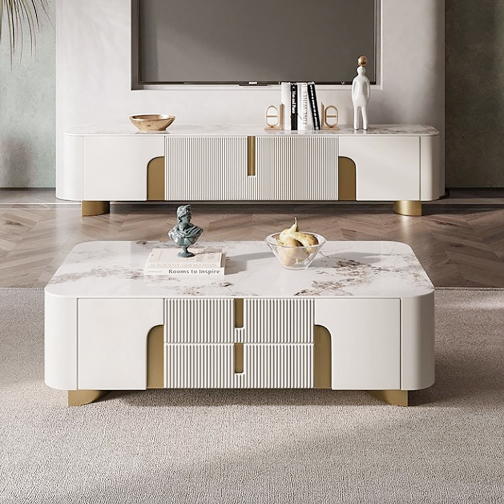 Artus Sintered Stone TV Stand & Coffee Table Set