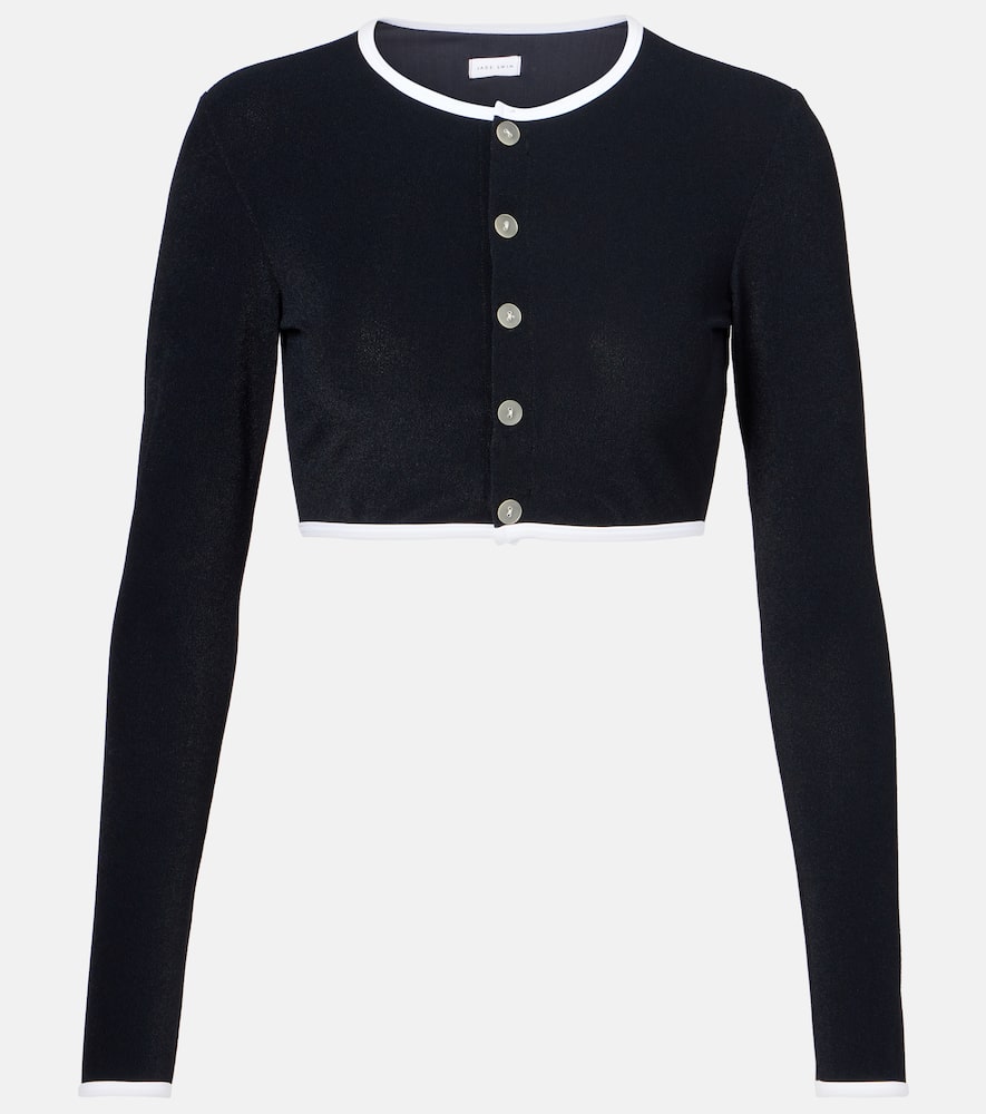 Terry cropped cardigan