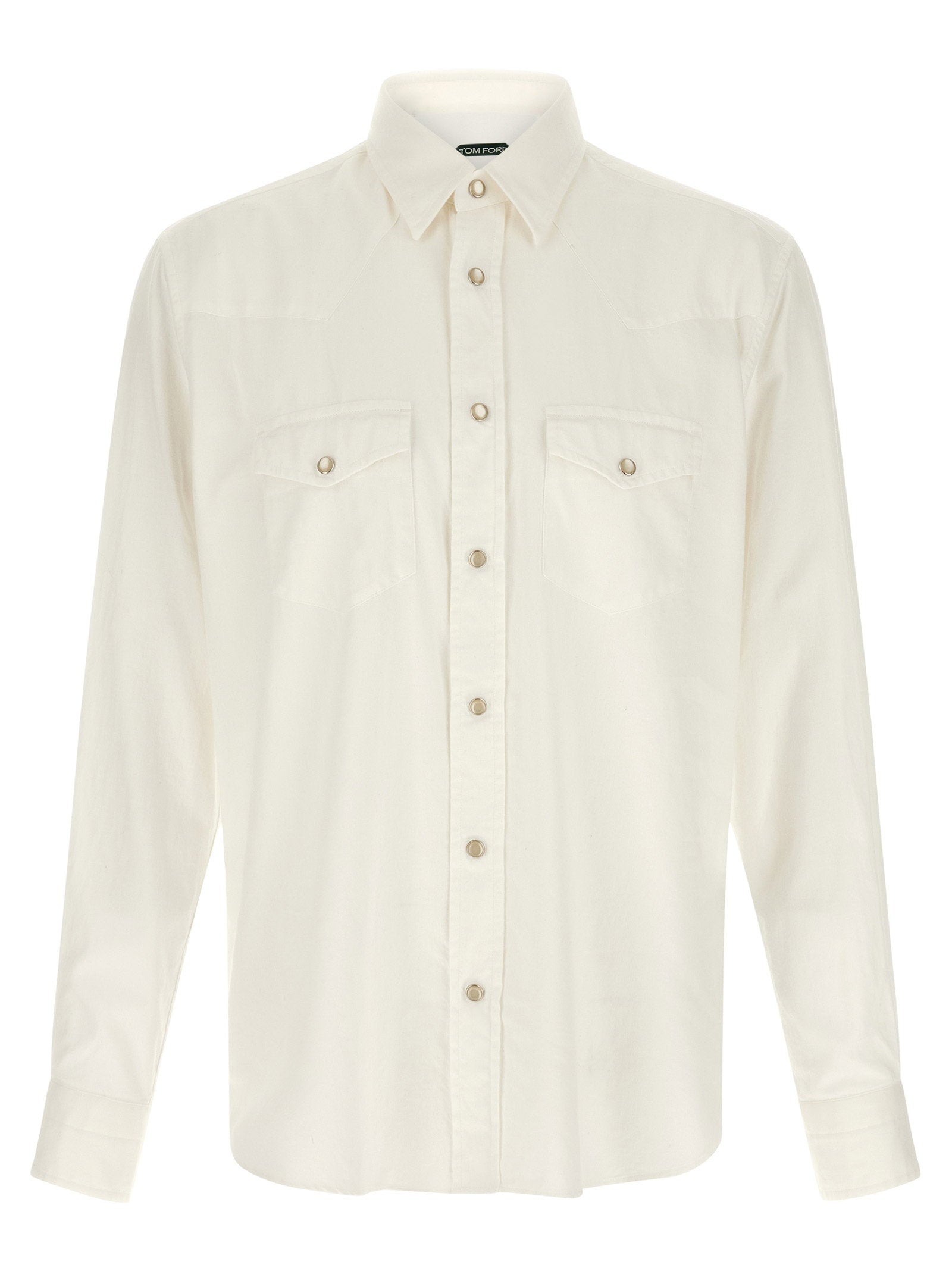 Western-Style Cotton Shirt — Cream