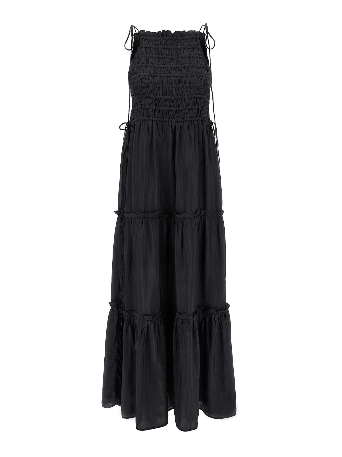 Black Smock Tie Dress