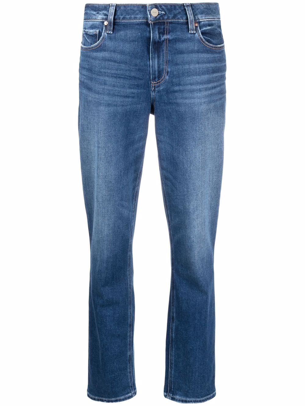 Cropped straight-leg jeans - Blue