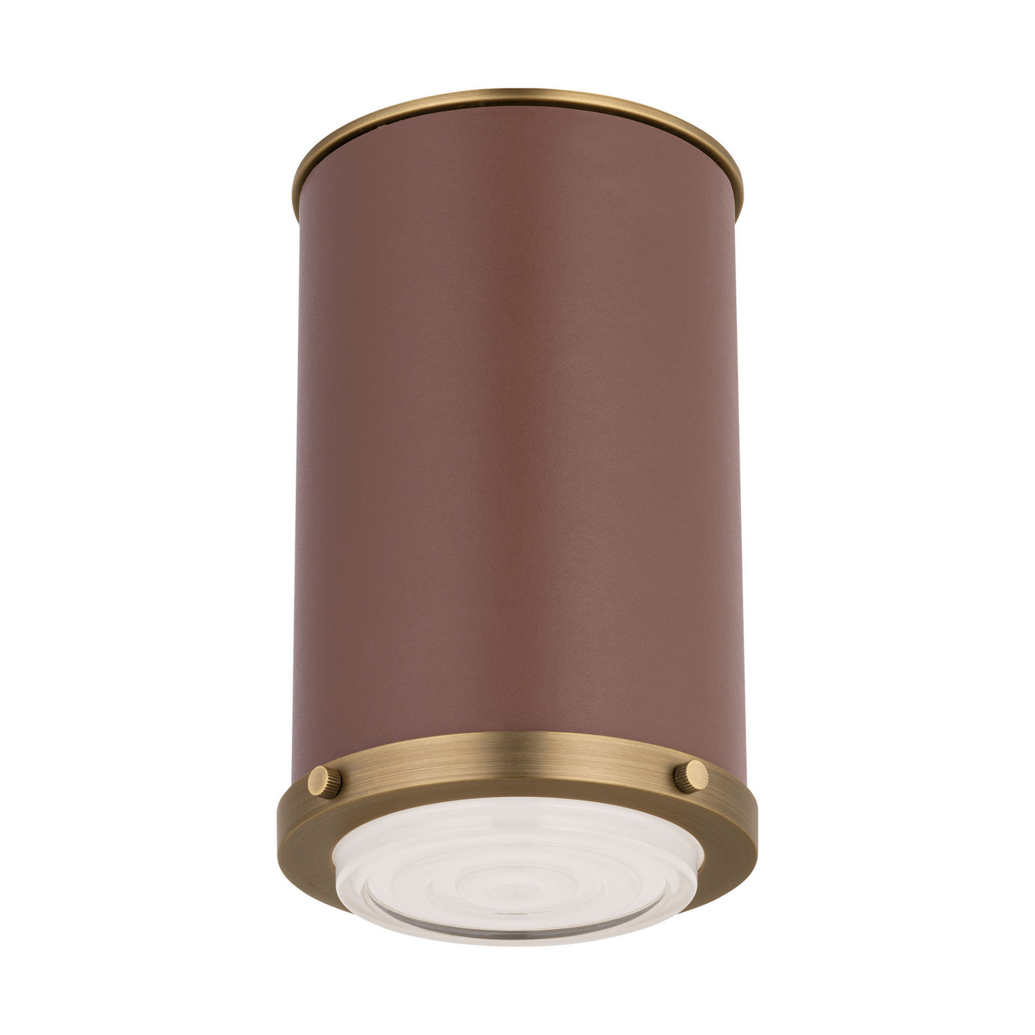 Time Worn Brass Flush Mount from the Marlowe Collection