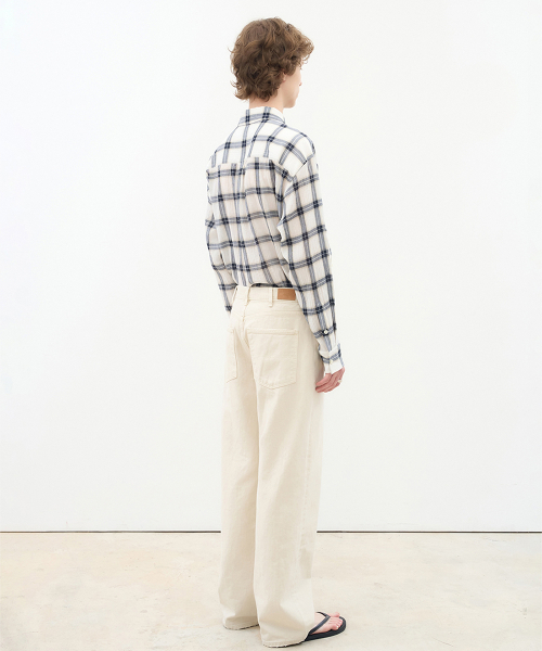 Dustied Regular Denim Jeans Ivory