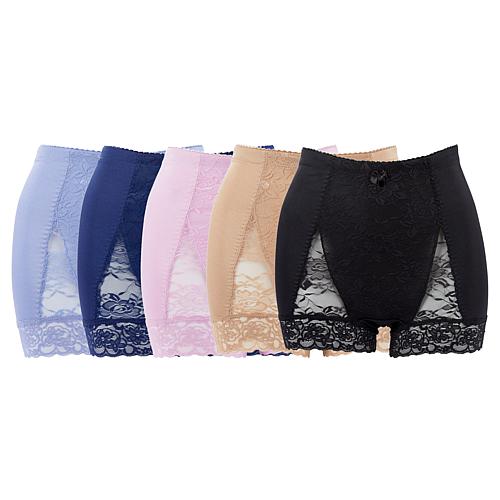 5-pack Classic Pin-Up Panty with Lace Detail - Grays