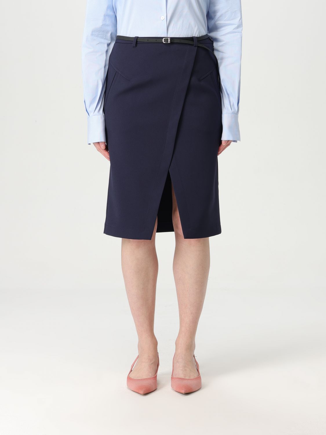 Belted mini skirt - Black