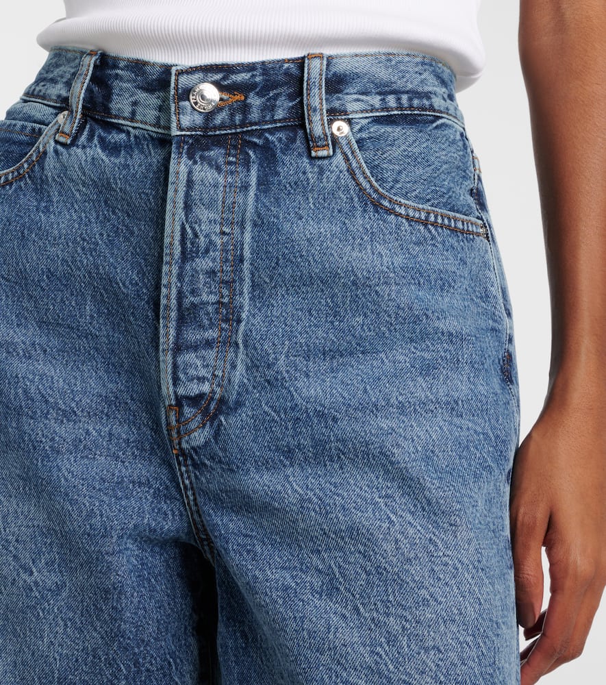 High-rise denim shorts