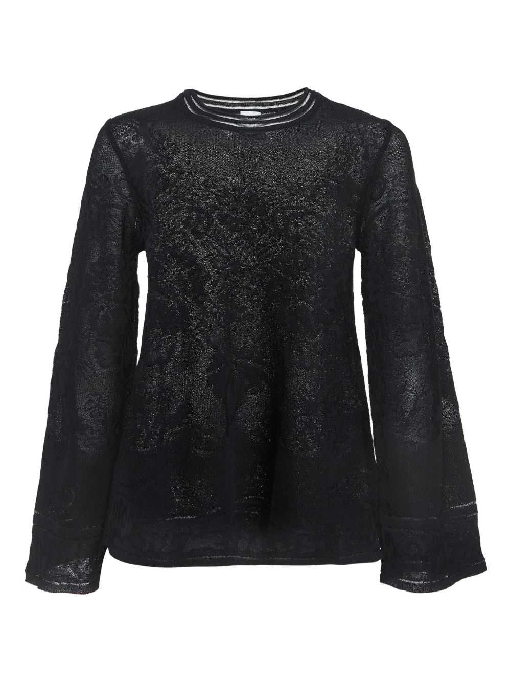 Lurex-detailing top - Black