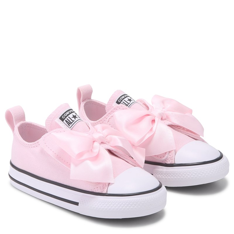 Kids' Chuck Taylor All Star 1v Low Top Sneaker Toddler Shoes (Pink Frosting Bow)