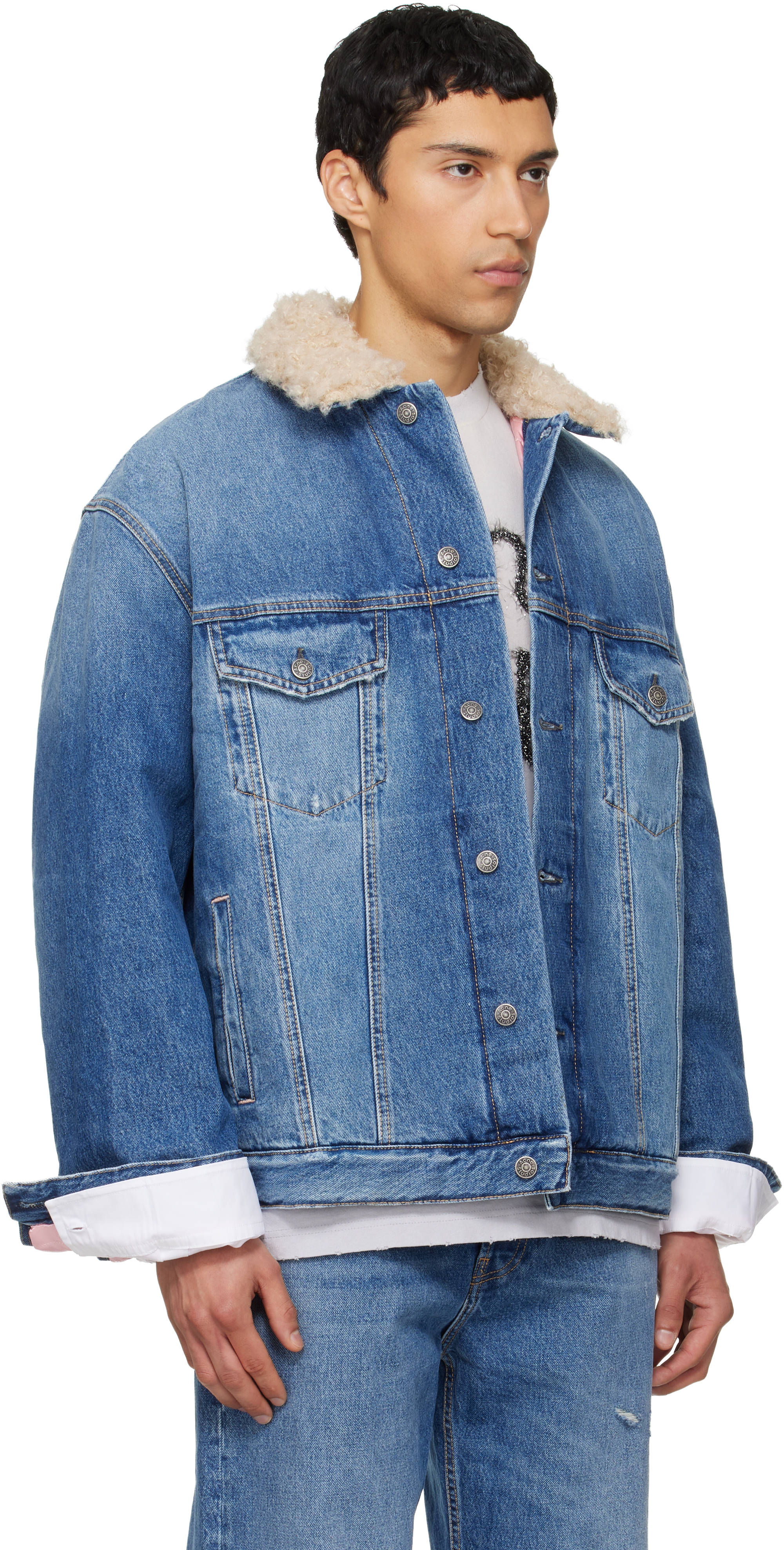 Blue Faded Denim Jacket
