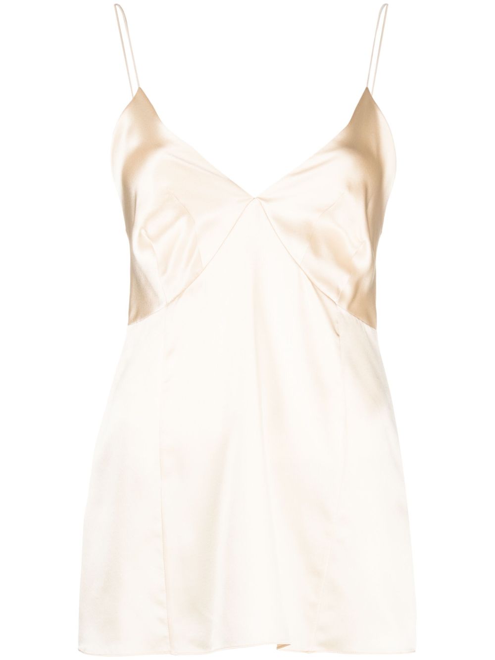 Grisella silk-satin top - Neutrals