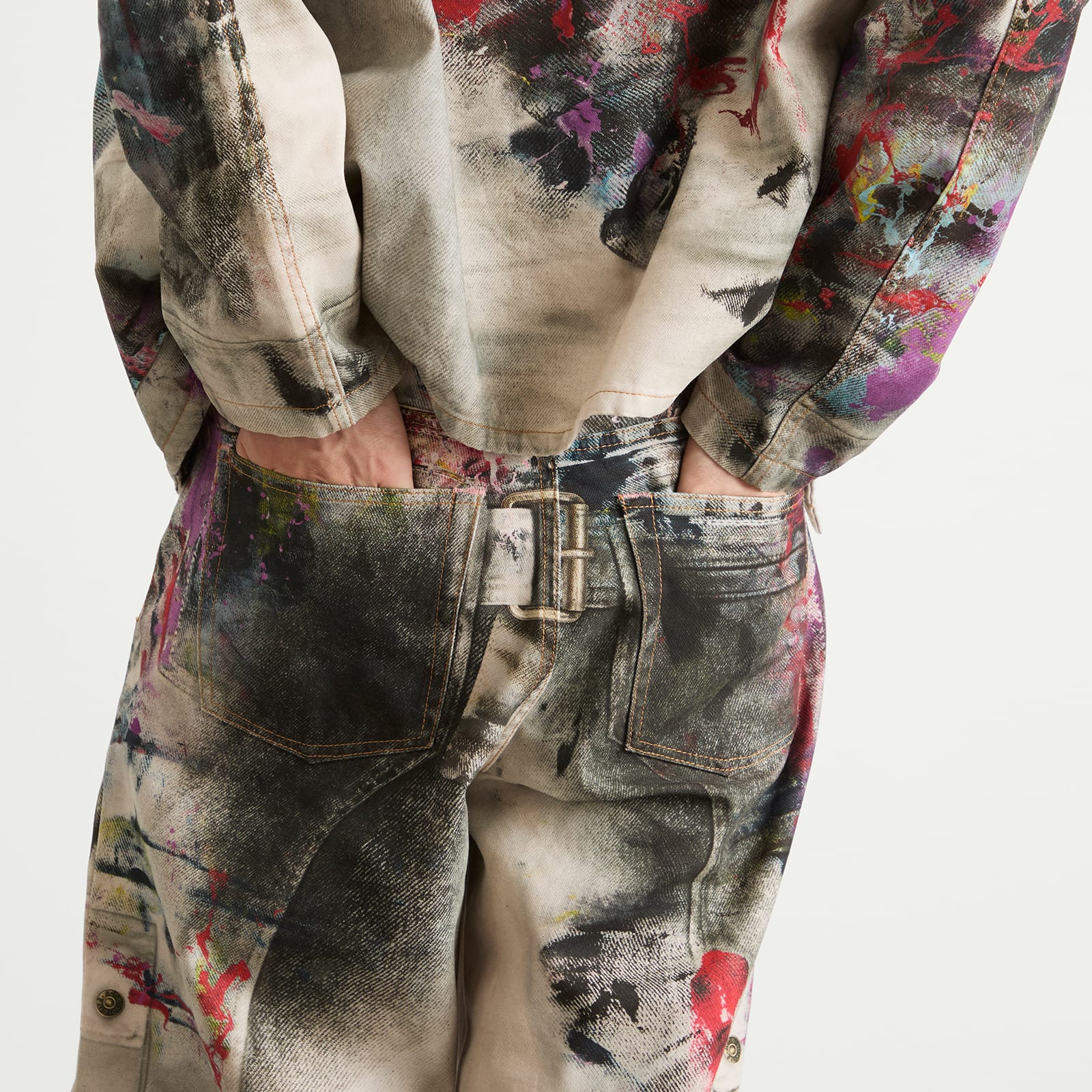 Men's 1981 U Painter Printed Decorator Jeans White/Multi