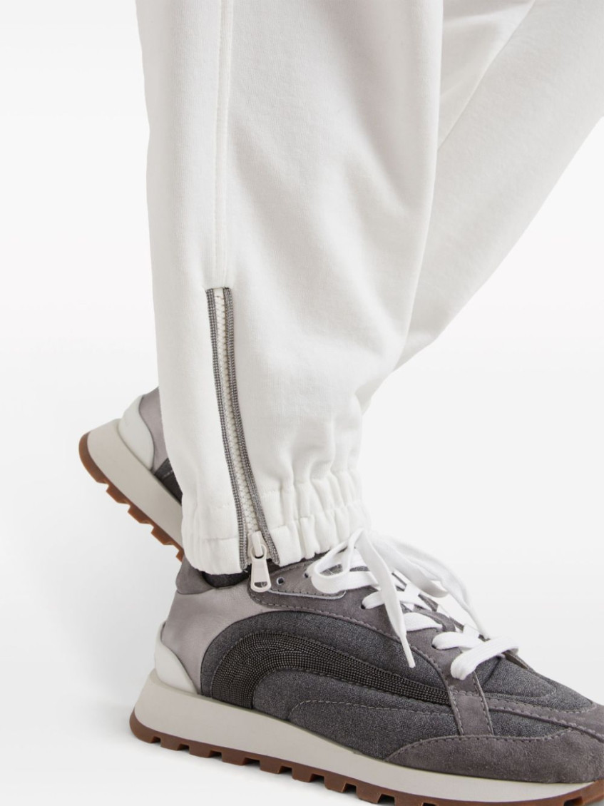 Mid-rise track trousers - White