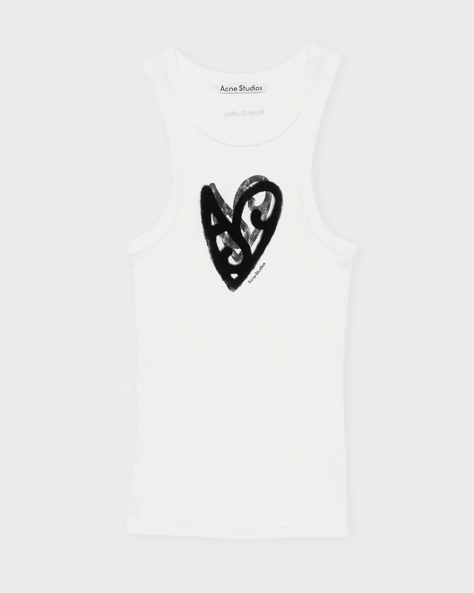 Acne Studios Top Heart Logo White