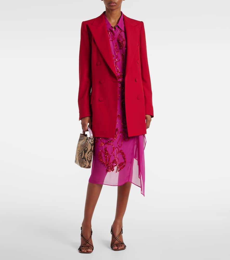 Double-breasted wool blazer