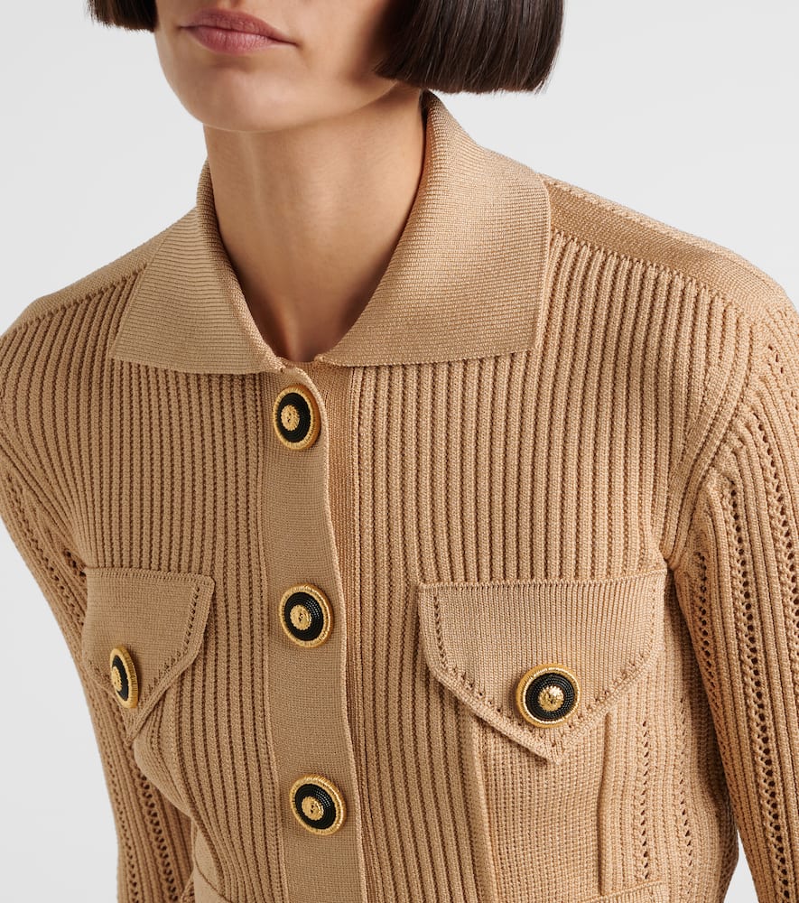 Ribbed-knit cardigan