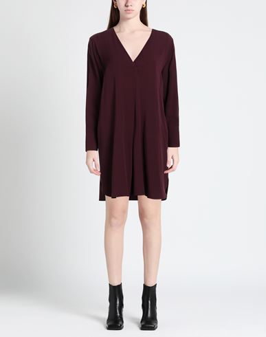 Woman Mini dress Burgundy Size 12 Acetate, Viscose