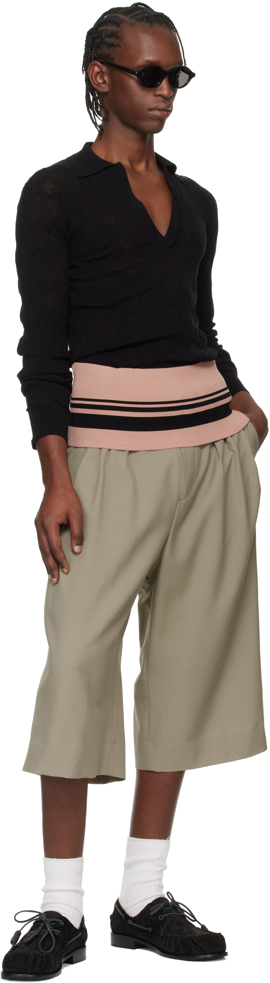 Black Knit Polo