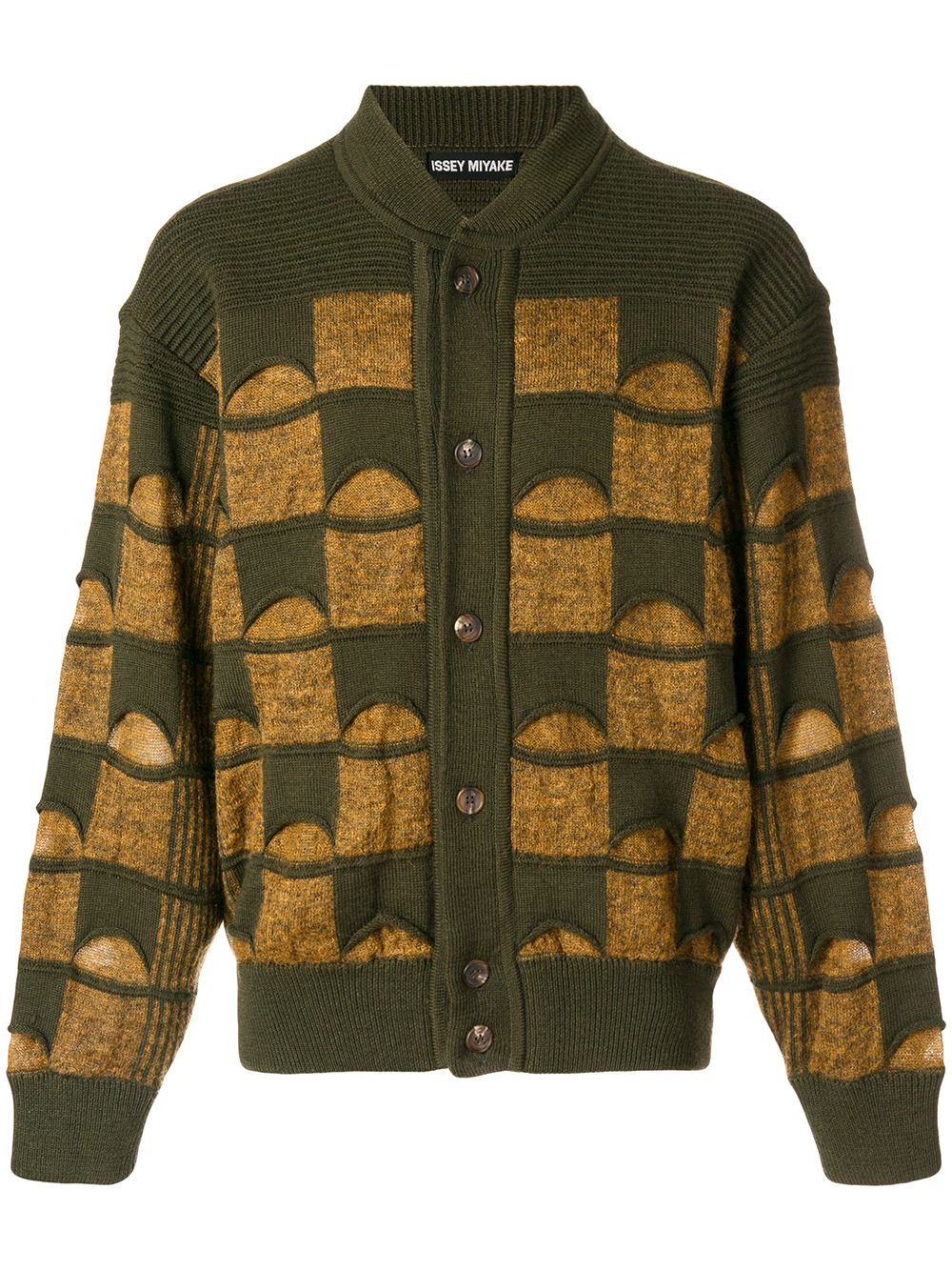 Cut off ribbed cardigan - Green