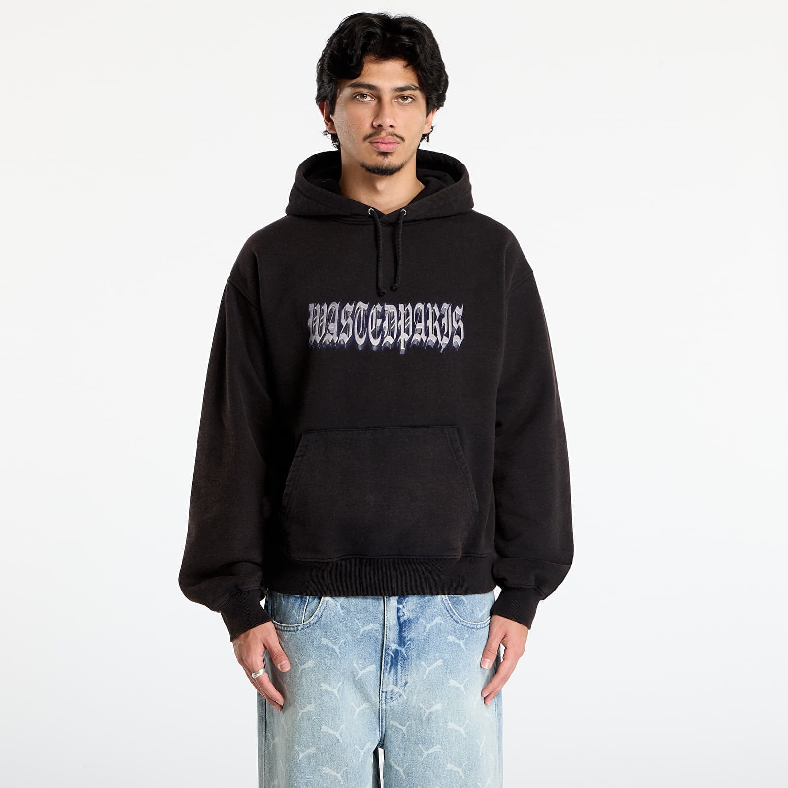 Sweatshirt Wasted Paris M Run Hoodie Faded Black