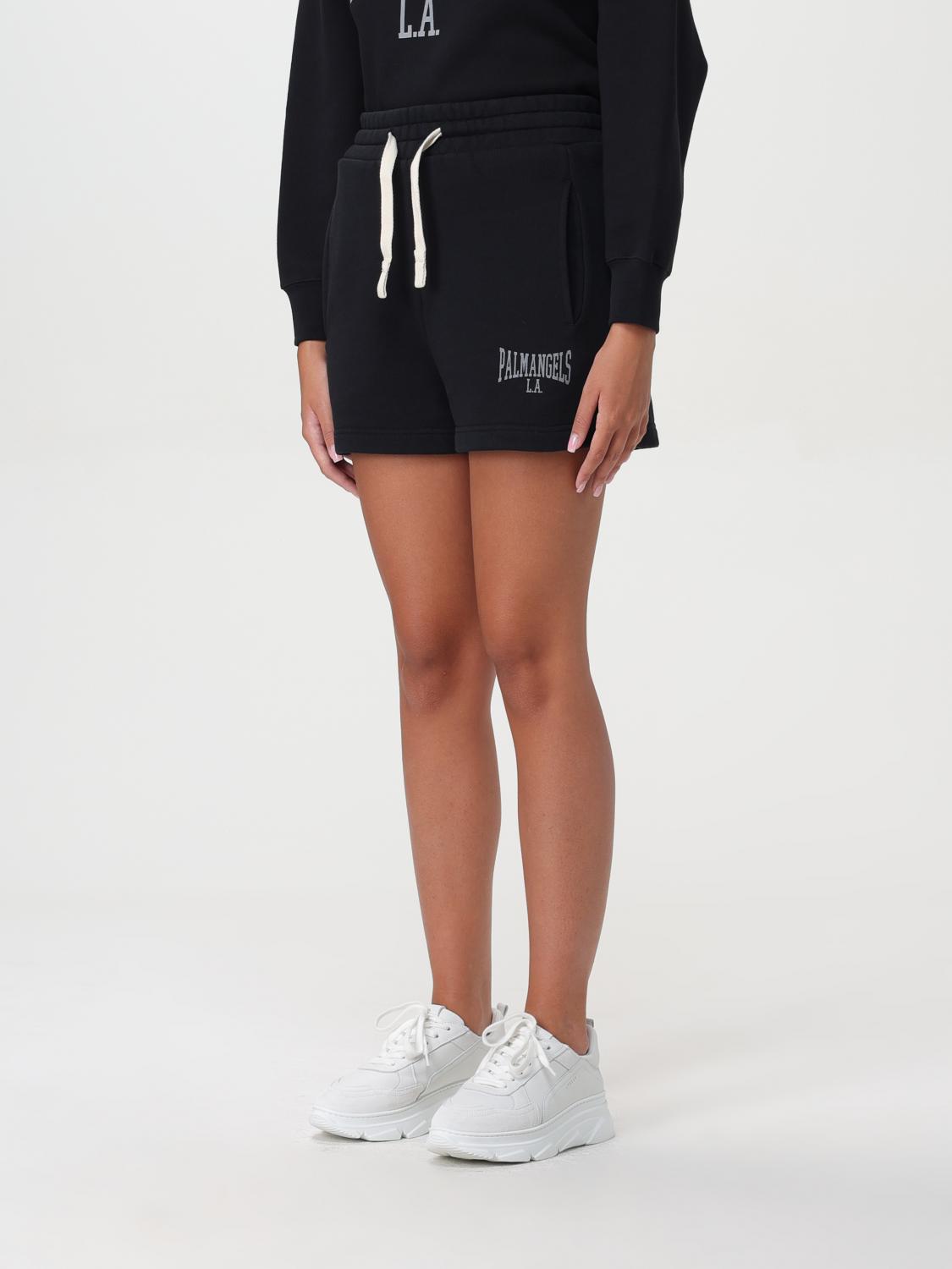 Logo-print cotton track shorts - Black