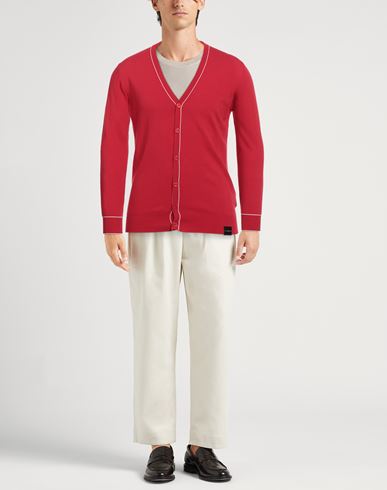 Man Cardigan Red