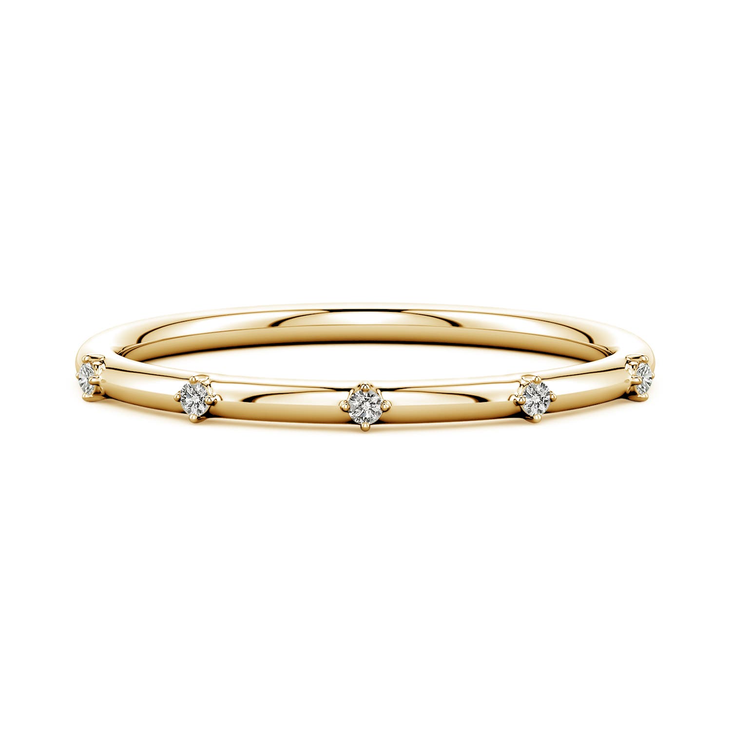 Angara 1.2 MM Round Diamond Five-Stone Station Ring in 18K Yellow Gold