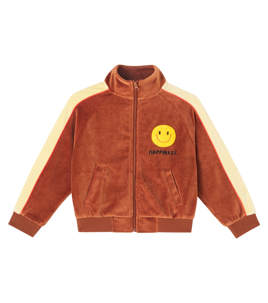 Happiness cotton-blend velour sweatshirt