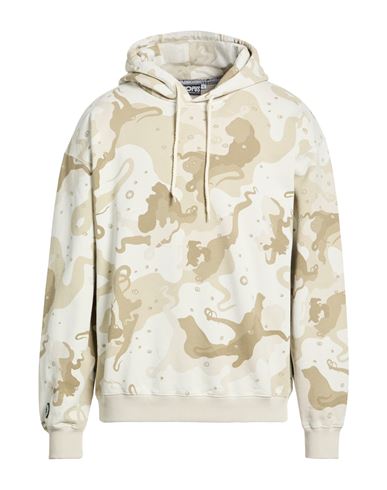 Man Sweatshirt Sand Size S Cotton