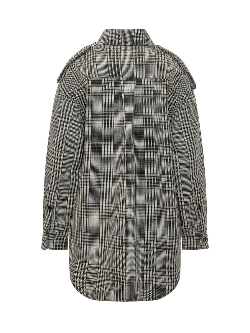 Grey Relaxed Checks Shirt