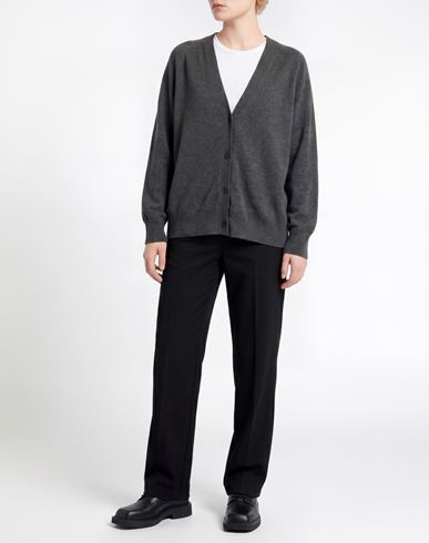 Mm By Woman Cardigan Grey Size L Virgin Wool, Cashmere