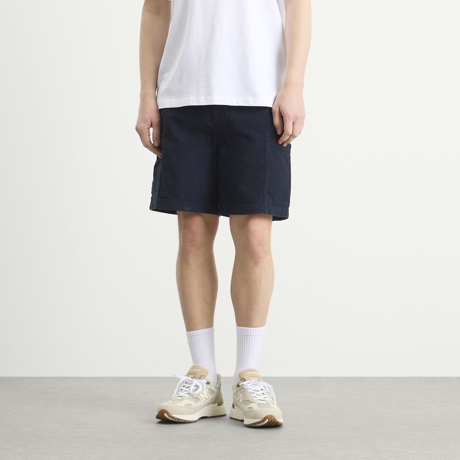 Men's Lunar Jean Short in Deep Indigo Herringbone