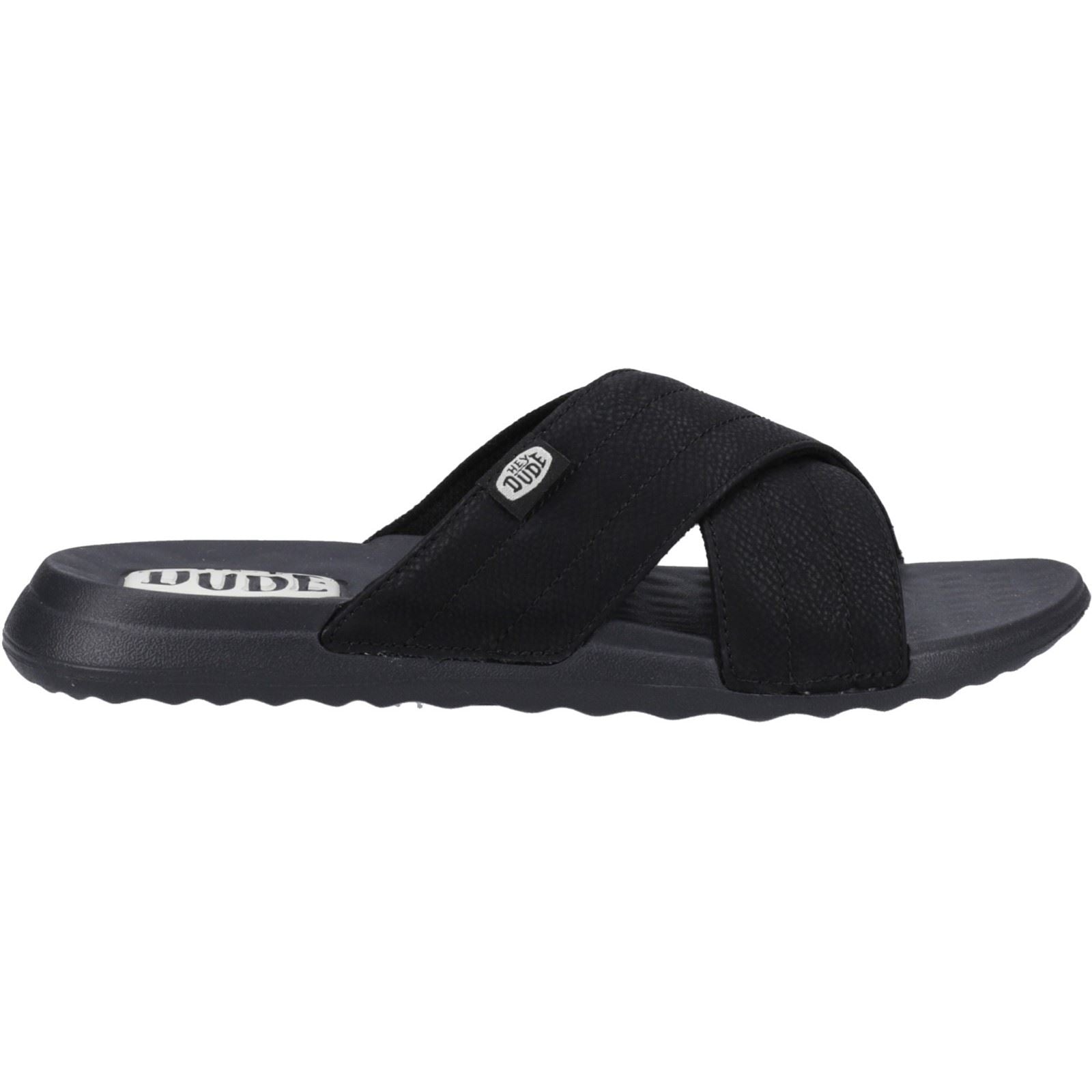 Heydude Christi Slide Distressed Synthetic Women's Black Sanda