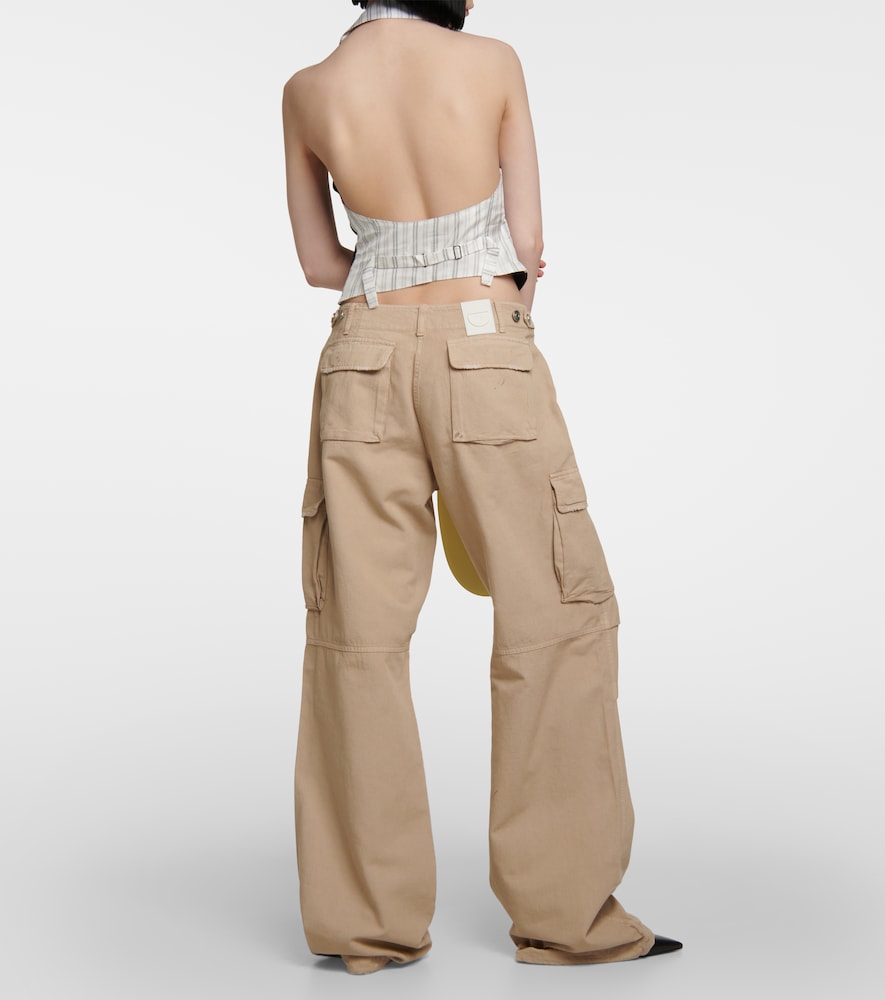 Adjustable wide-leg cargo pants
