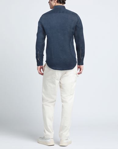 Man Shirt Blue Size M Linen