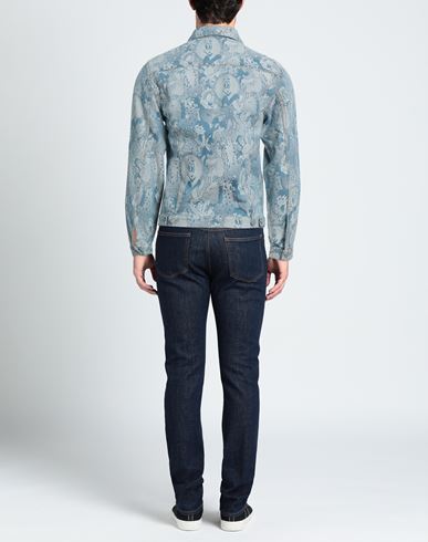 Man Denim outerwear Blue Size M Cotton