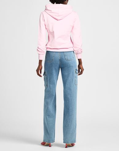 Woman Sweatshirt Pink Size S Cotton, Elastane